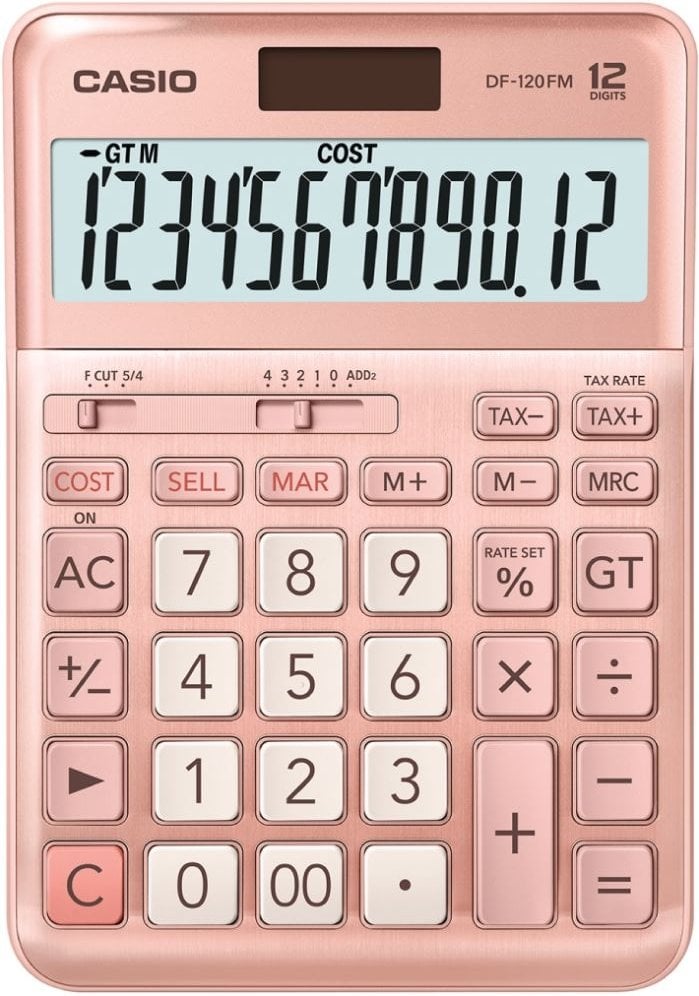 CASIO DF-120FM-PK-W-DP Temel Hesap Makineleri