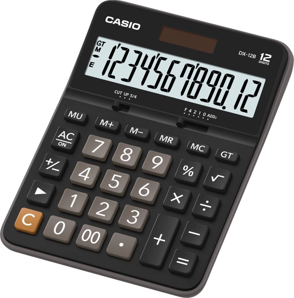 CASIO DX-12B-BK-W-DC Temel Hesap Makineleri