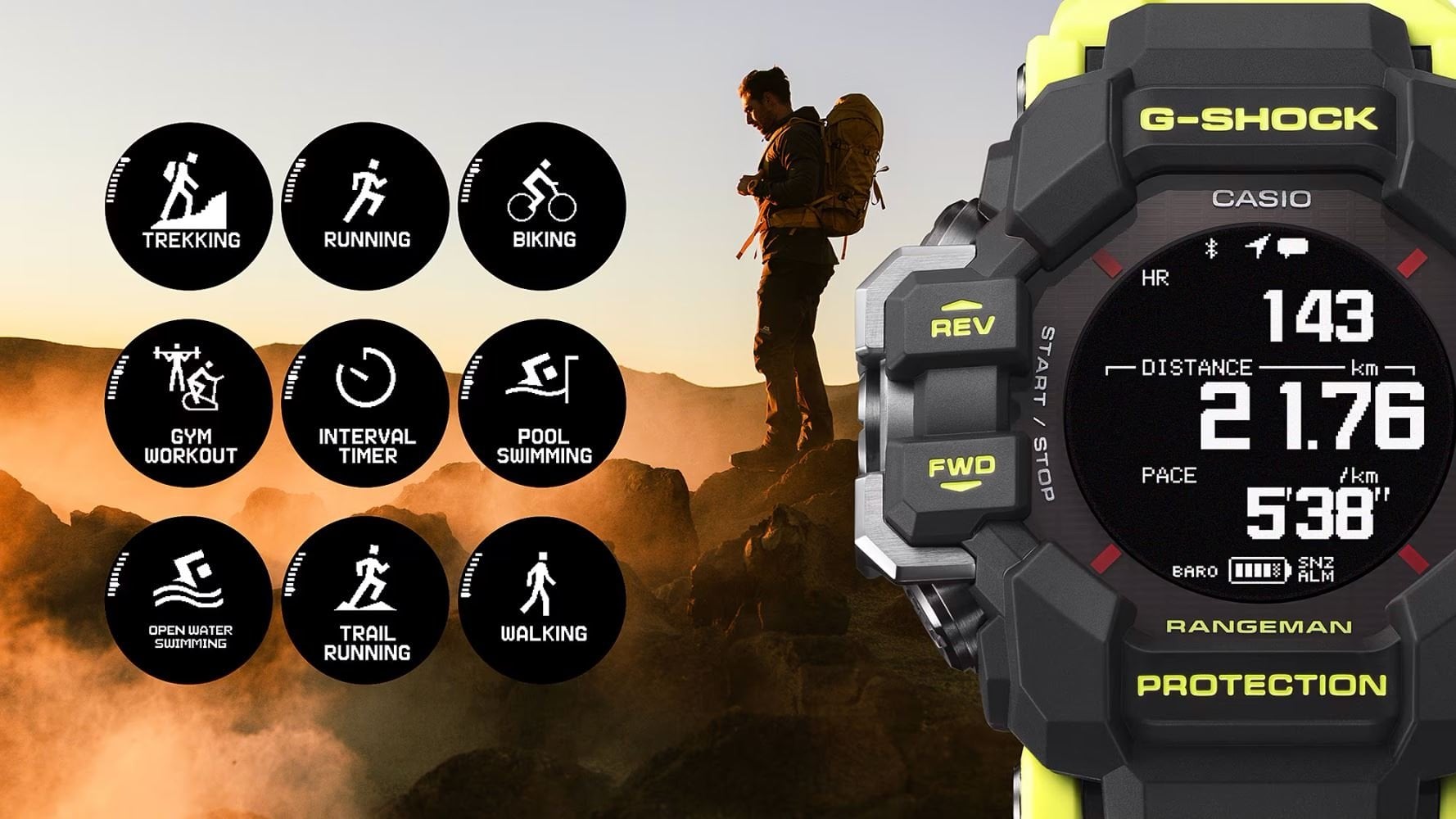 G-SHOCK MASTER OF G GPR-H1000RY-1A9DR Kol Saati