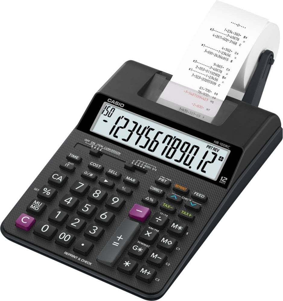 CASIO HR-100RC-BK-DC Temel Hesap Makineleri