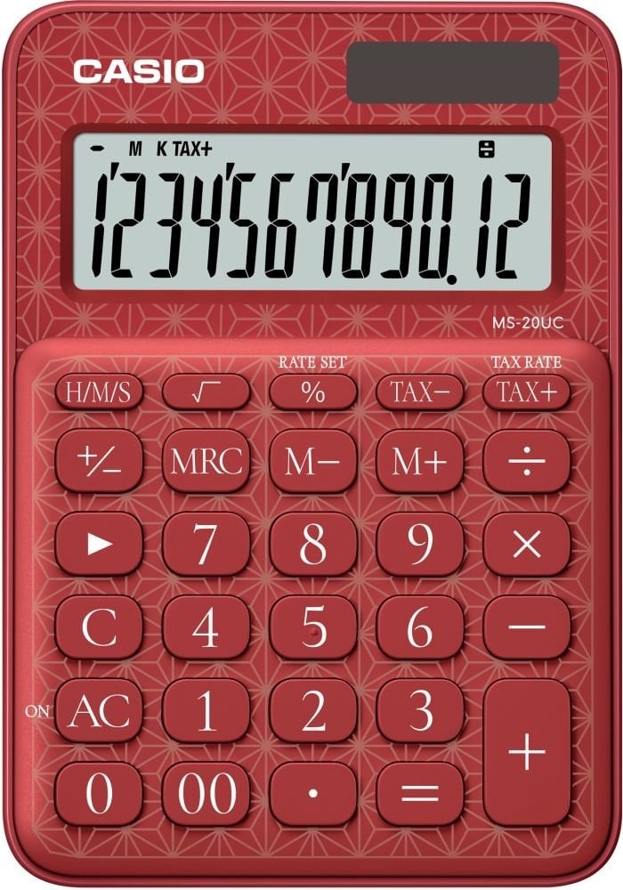 CASIO MS-20UC-JRD-W-DC Temel Hesap Makineleri