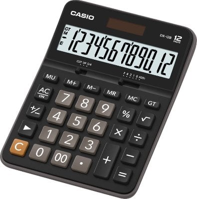 CASIO DX-12B-BK-W-DC Temel Hesap Makineleri