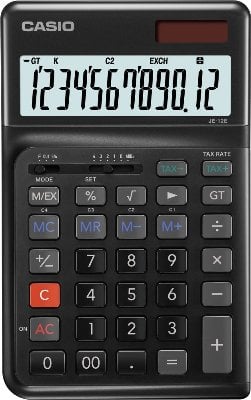 CASIO JE-12E-BK-W-DP Temel Hesap Makineleri