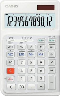CASIO JE-12E-WE-W-DP Temel Hesap Makineleri