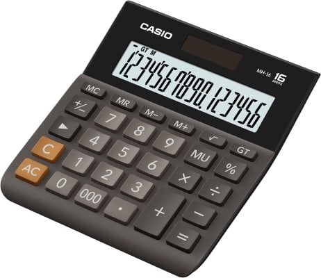 CASIO MH-16-BK-W-DP Temel Hesap Makineleri